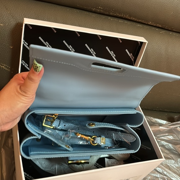 Brandon Blackwood Bowen Bag- Blue Leather - Picture 7 of 8